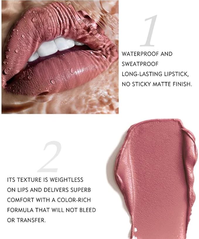 Liquid Lipstick Makeup Set Nude Velvet Matte Long-Lasting Waterproof