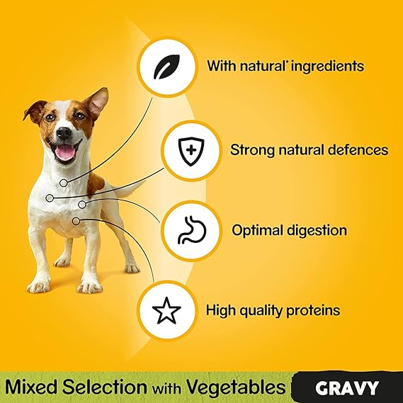 Pedigree Mixed Selection in Gravy 40 Pouches, Adult Wet Dog Food