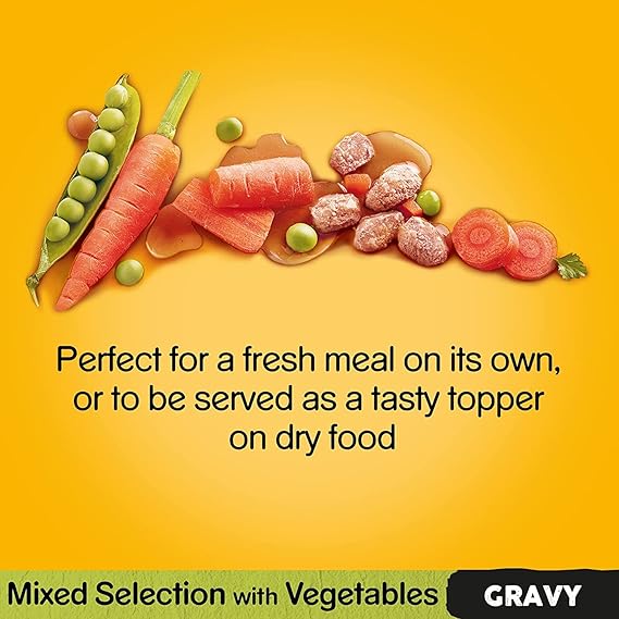 Pedigree Mixed Selection in Gravy 40 Pouches, Adult Wet Dog Food