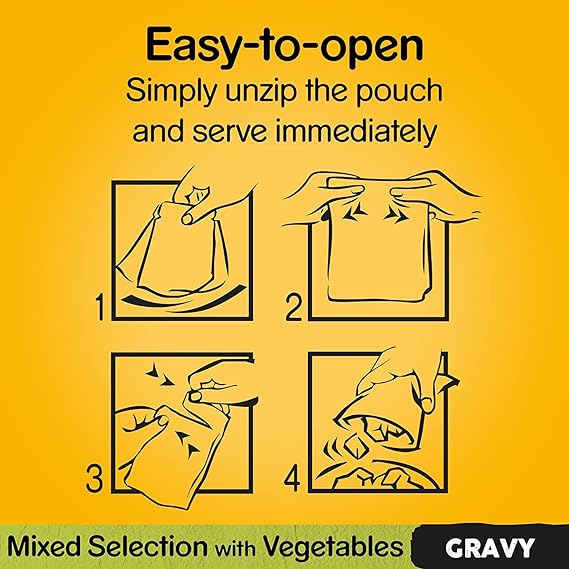 Pedigree Mixed Selection in Gravy 40 Pouches, Adult Wet Dog Food