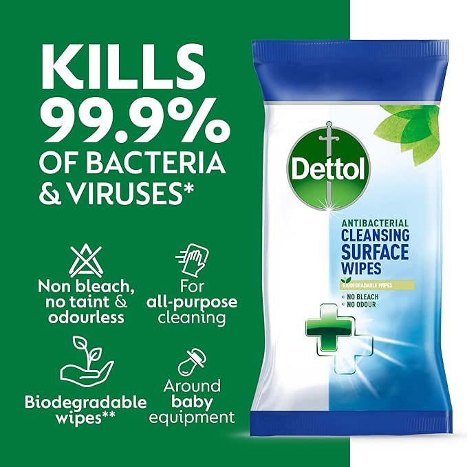 Dettol Antibacterial Wipes-756 Wipes (6 Packs X 126)