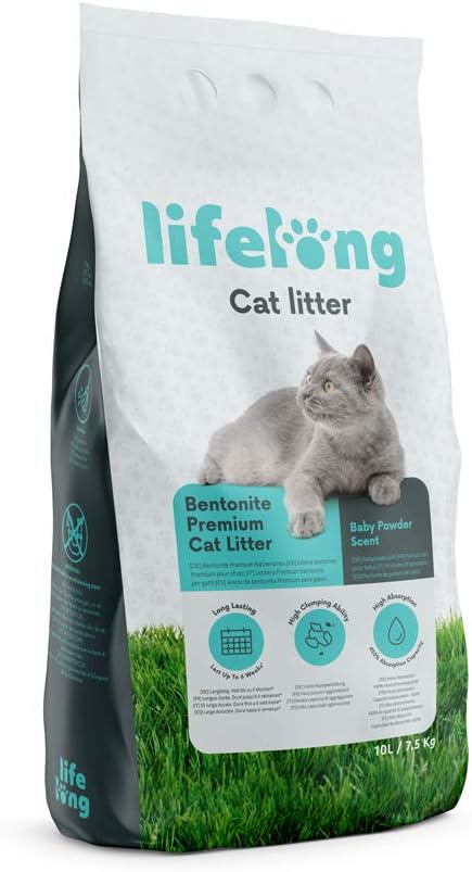 Premium Cat Litter Baby Powder Scent, 10L (Pack of 1)