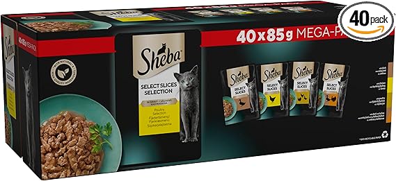 Adult Wet Cat Food, Megapack (40 x 85 g)