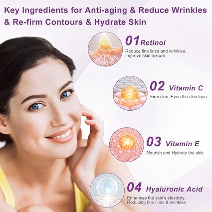 Anti Aging Skin Care Set,Reduce Wrinkles & Hydrate Skin