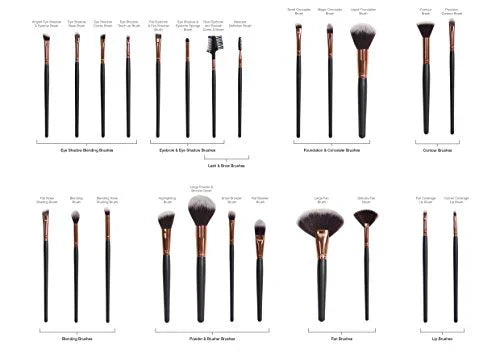 Professional Cosmetic Make Up Brush Set - 24-Piece