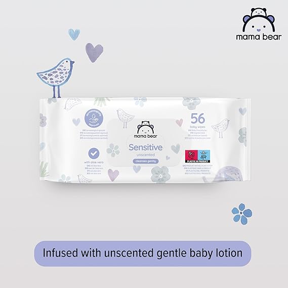 Sensitive Unscented Baby Wipes-1008 Count (18 Packs of 56)