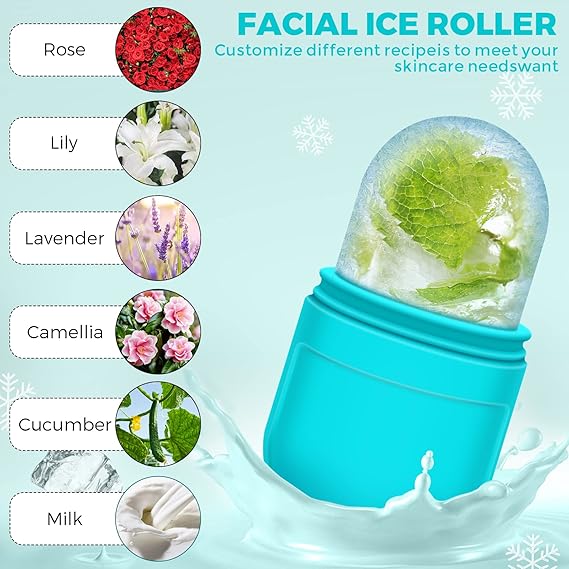 Ice Face Roller and Gua Sha Set for Tightens and Shrinks Pores