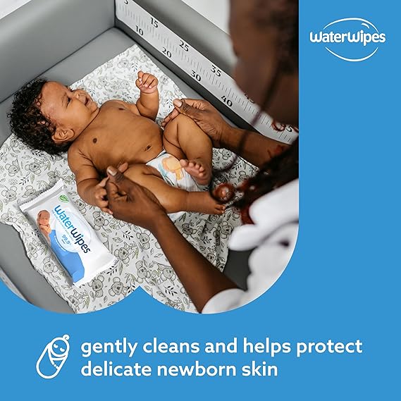 WaterWipes Plastic-Free Original Baby Wipes, 99.9% Water Based Wipes