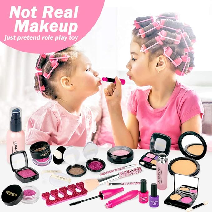 22 PCS Safe Non-Toxic Fake Make Up Set Cosmetic Beauty Kit , for Little Girls