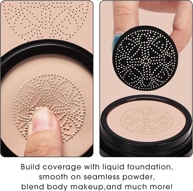 Foundation with Mushroom Head Air Cushion Full Coverage for Flawless Makeup