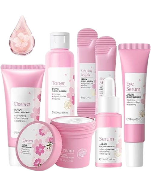 Skincare Gifts For Teenage Girls,Cherry Blossom Skincare Sets,Facial kit,Pamper Sets