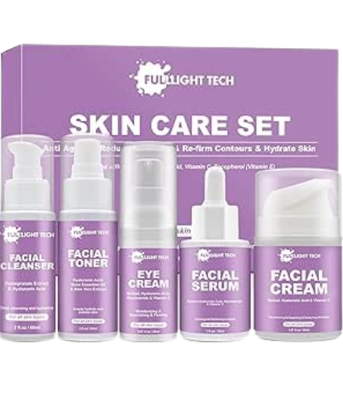 Anti Aging Skin Care Set,Reduce Wrinkles & Hydrate Skin