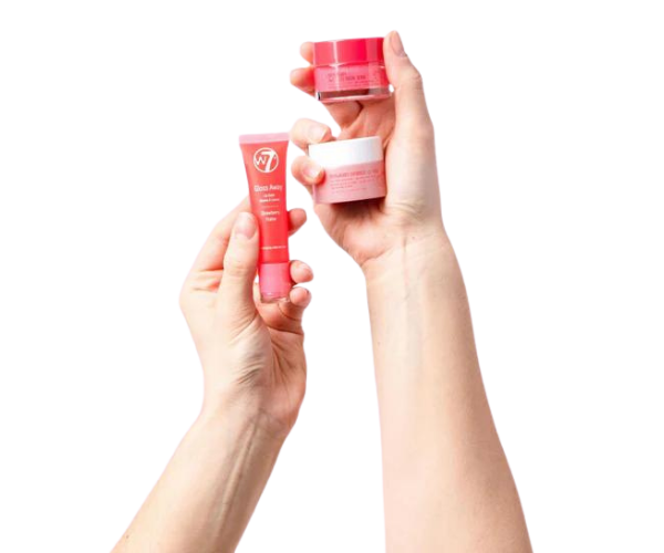 3 Piece Set - Overnight Lip Mask, Lip Balm & Lip Scrub - Strawberry