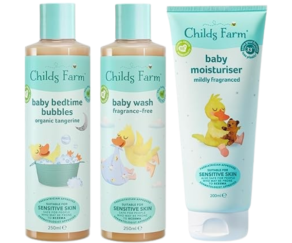 Baby Regime Bundle | Baby Moisturiser 200ml, Baby Wash and Baby Bubbles 250ml