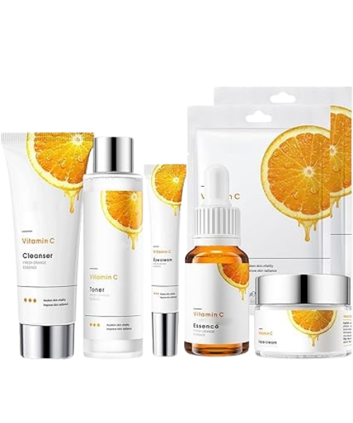 Vitamin C Serum for Face Skincare Set-(7PCS)