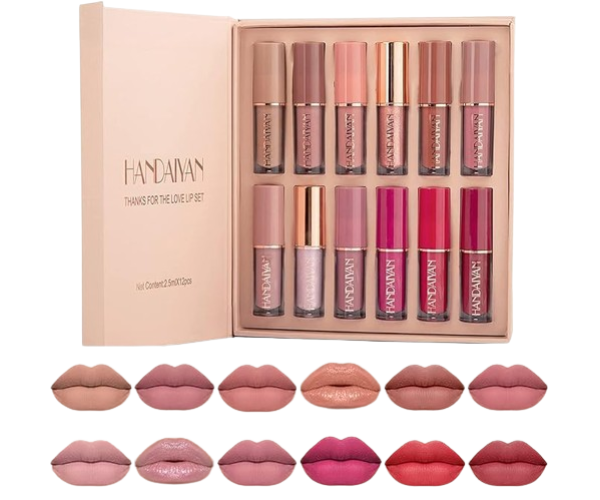 Liquid Lipstick Makeup Set Nude Velvet Matte Long-Lasting Waterproof