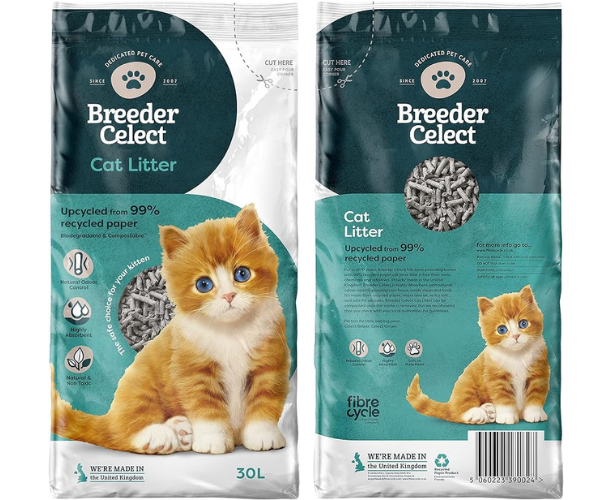 Recycled Paper Cat Litter, 30 L