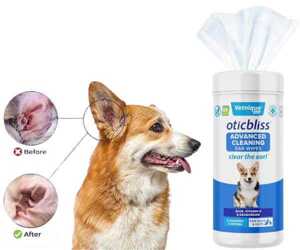 Dog Ear Cleaning Wipes with Odor Control